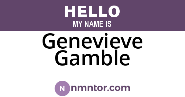 Genevieve Gamble