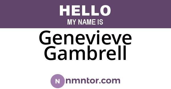 Genevieve Gambrell