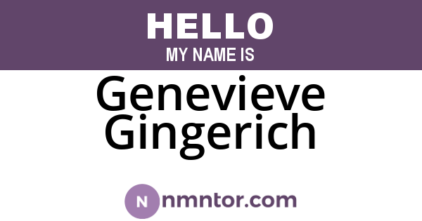 Genevieve Gingerich