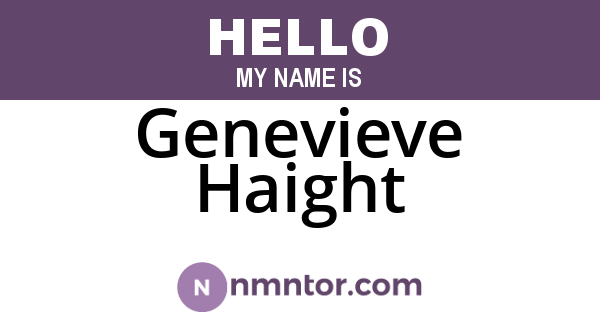 Genevieve Haight