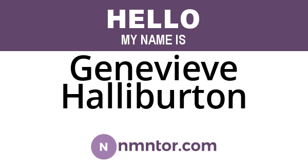 Genevieve Halliburton