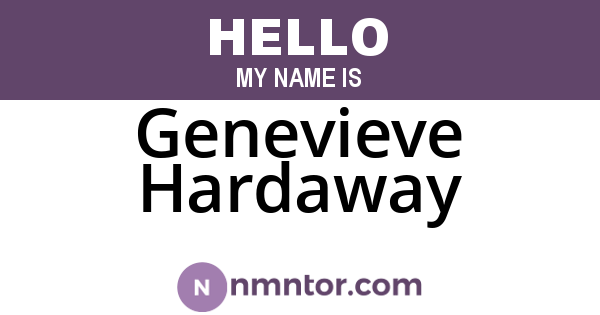 Genevieve Hardaway