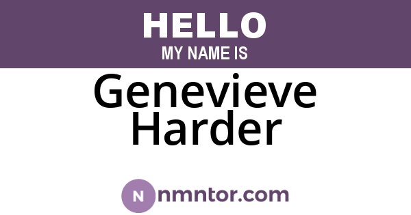 Genevieve Harder