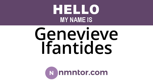 Genevieve Ifantides