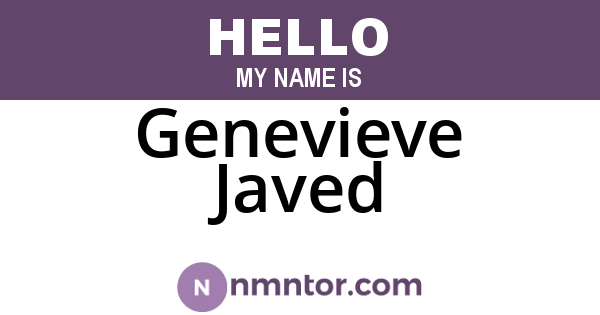 Genevieve Javed