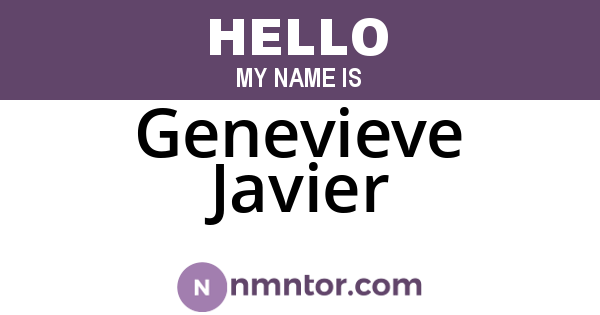 Genevieve Javier
