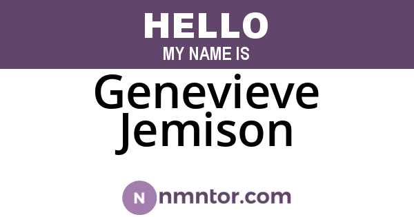 Genevieve Jemison