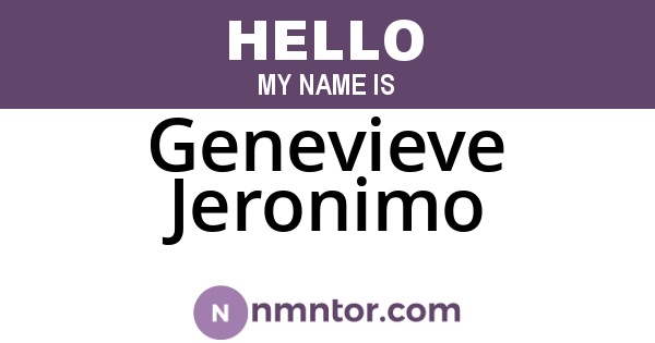 Genevieve Jeronimo