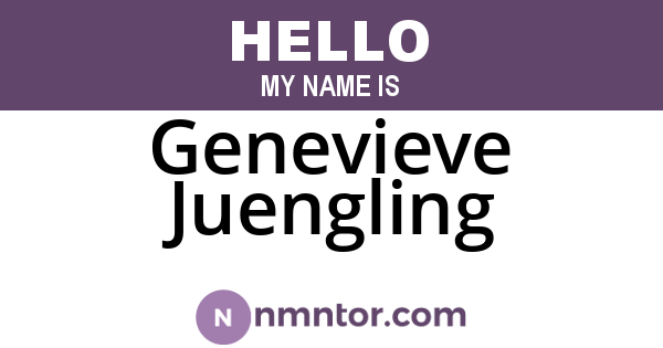 Genevieve Juengling