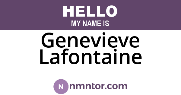 Genevieve Lafontaine