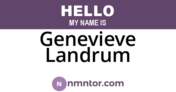 Genevieve Landrum