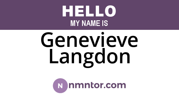 Genevieve Langdon