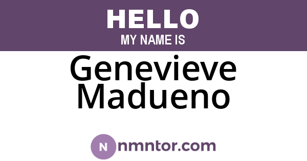 Genevieve Madueno