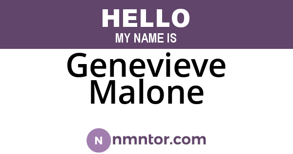 Genevieve Malone