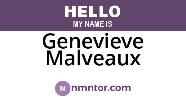 Genevieve Malveaux
