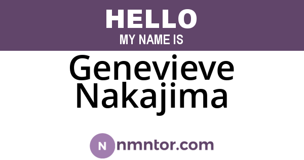 Genevieve Nakajima