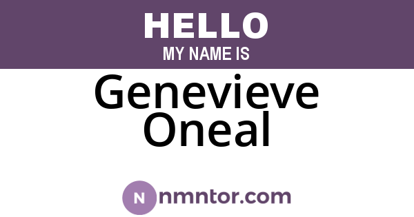 Genevieve Oneal
