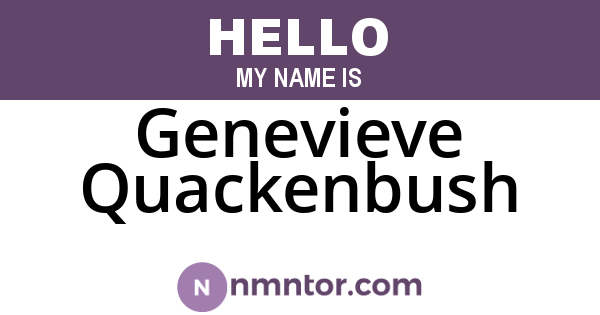 Genevieve Quackenbush