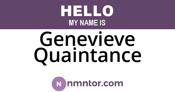 Genevieve Quaintance