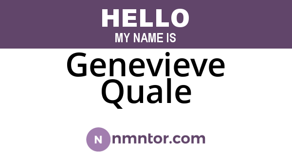 Genevieve Quale