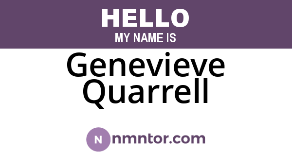 Genevieve Quarrell
