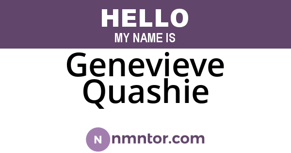 Genevieve Quashie