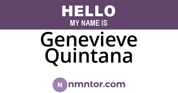 Genevieve Quintana