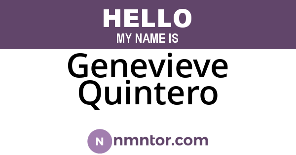 Genevieve Quintero