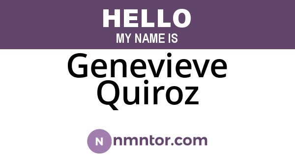 Genevieve Quiroz