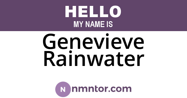 Genevieve Rainwater