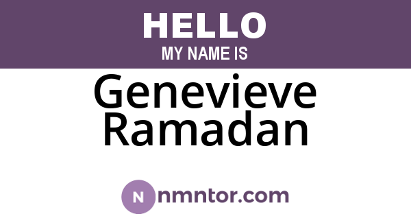 Genevieve Ramadan