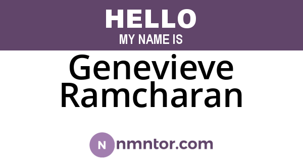 Genevieve Ramcharan