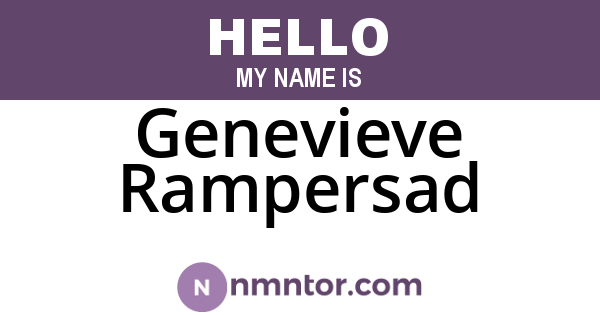 Genevieve Rampersad