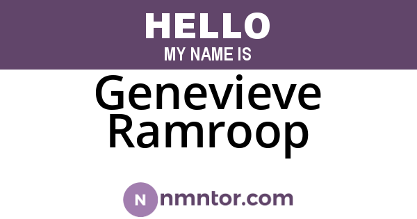 Genevieve Ramroop