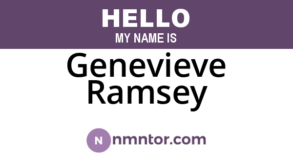 Genevieve Ramsey