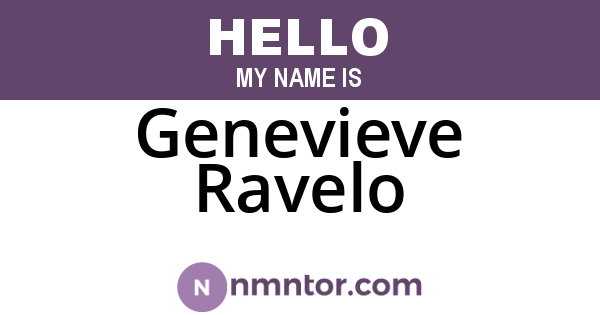 Genevieve Ravelo