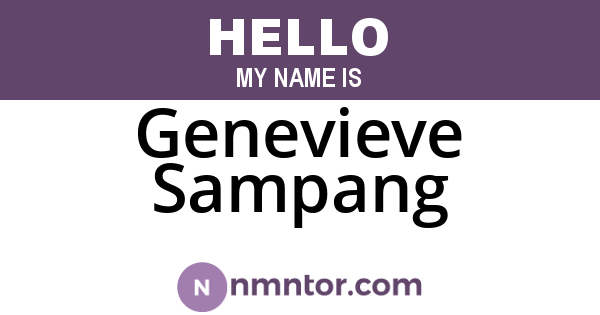 Genevieve Sampang