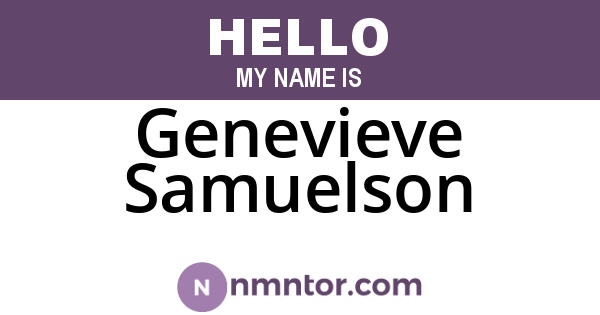 Genevieve Samuelson