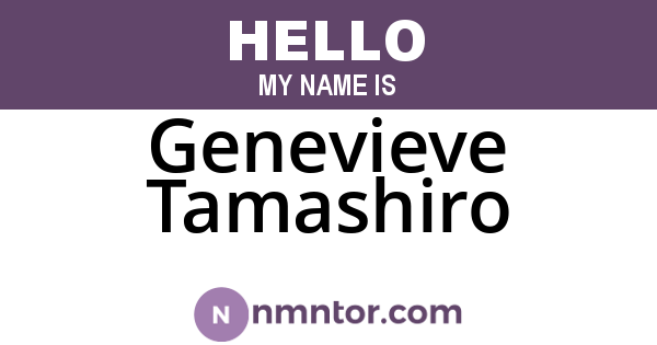 Genevieve Tamashiro