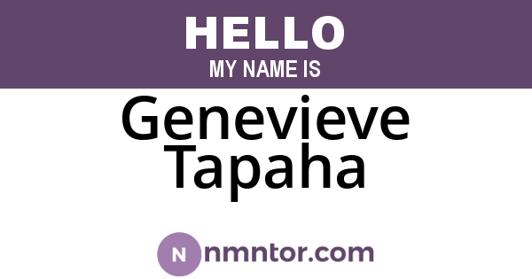 Genevieve Tapaha