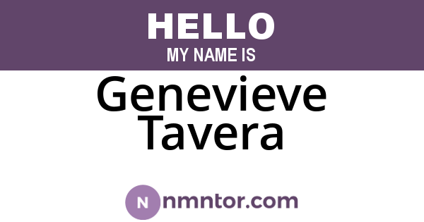 Genevieve Tavera