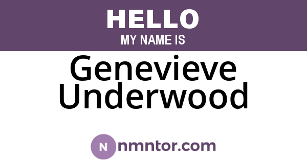 Genevieve Underwood