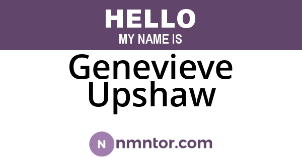Genevieve Upshaw