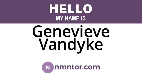 Genevieve Vandyke