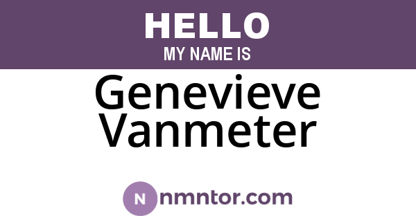 Genevieve Vanmeter