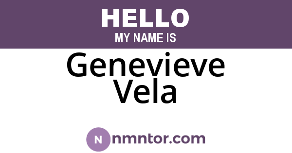 Genevieve Vela