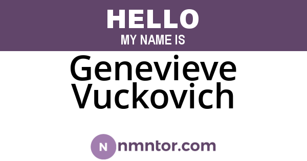 Genevieve Vuckovich