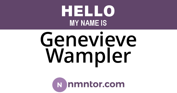 Genevieve Wampler