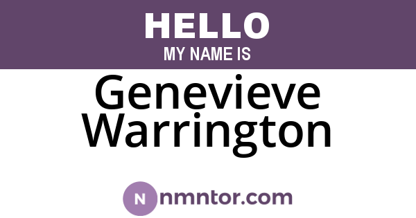 Genevieve Warrington
