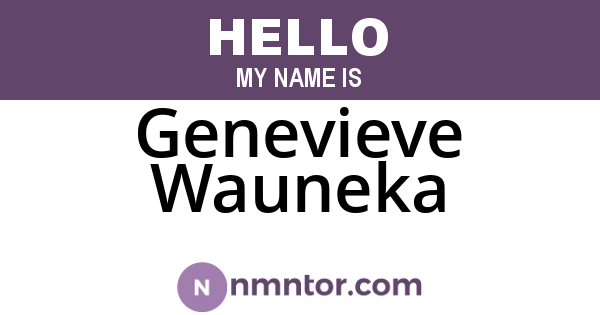 Genevieve Wauneka
